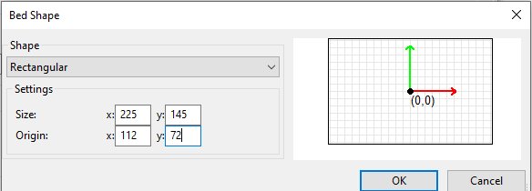 print bed origin setup